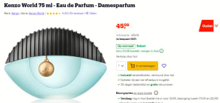 Kenzo World Eau de Parfum 75 ml voor €45,09 bij Bol.com