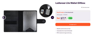 Ledlenser Lite Wallet, Vintage Black, portemonnee met led-zaklamp voor €17,95 bij iBOOD
