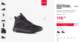 ECCO MX hoge dames sneakers zwart voor €119,99 bij Scapino