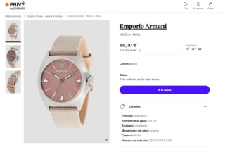 Reloj marca Emporio Armani NICOLA por 88€