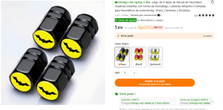 Batman Juego de 4 Tapas de Válvula de Neumático por 1,41€