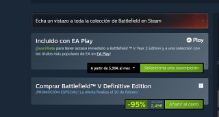 Battlefield 5 Definitive Edition - Steam por 2,49€
