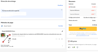 Cortadora de césped eléctrica inalámbrica 650W Por 19,36€