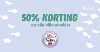 50% korting op alle billendoekjes van Naïf