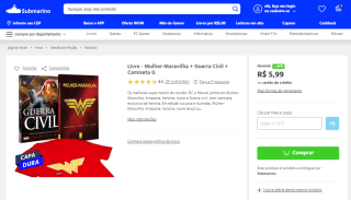 Livro: Mulher Maravilha + Guerra Civil - R$ 5,99