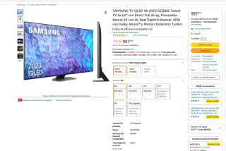 TV Samsung TV QLED 4K 2023 65Q80C 65" por 99,790€