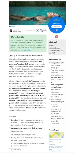 Playas de Bali 6 días desde 719€.