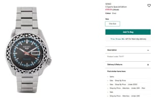 SEIKO 5 Sports Special Edition por 191€