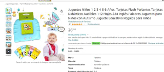 Tarjetas didácticas audibles en ingles para niños por solo 13.49€