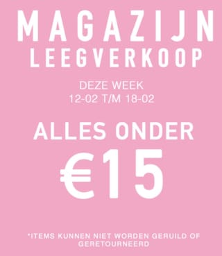 Alles onder €15 in de magazijnverkoop bij Comegetfashion, items vanaf €1
