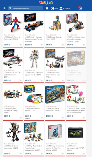 Recopilación -50% en la Segunda Unidad Lego desde ToysRus.