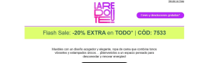 20% EXTRA en artículos de Hogar y Moda