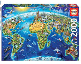Puzzle marca Educa Símbolos del Mundo de 2000 piezas por 10,50€