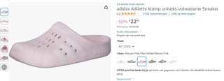 Adidas Adilette Clog badslippers Roze