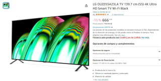 TV 55" LG OLED55A23LA 4K Ultra HD Smart TV Wi-Fi por 666,13€
