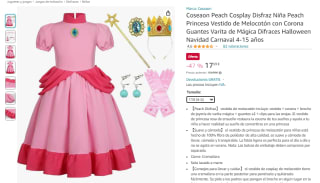 Disfraz de Princesa Peach (4-12 años) por 17.59€