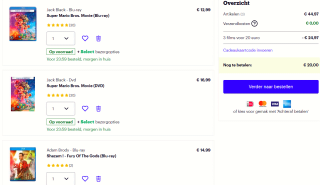 Divesre films 3 voor €20 bij Bol.com