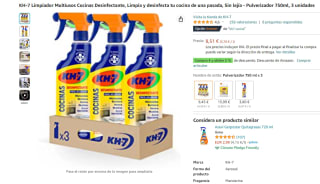 KH-7 Limpiador Multiusos Cocinas Desinfectante 3udx750ml por 8,51€