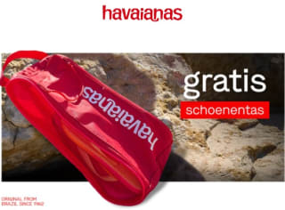 Gratis schoenentas bij besteding vanaf €40 bij Havaianas