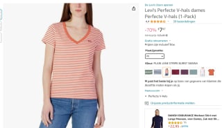 Levi's dames T-shirt voor €7,47 bij Amazon
