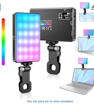 Video Luz LED con Clip, Camnoon Selfie Streaming Luz con 120 Perlas de LED 1000Lux por 19,69€