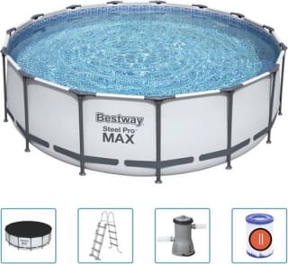Bestway - Steel Pro MAX - Opzetzwembad inclusief filterpomp en accessoires voor €313 bij Bol.com