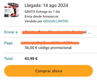 Taladro Percutor a Bateria 21V con 2 baterías y accesorios por 43,99€
