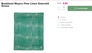 Meyco Baby Fine Lines boxkleed - emerald green - 77x97cm voor €9,99 bij Van Asten babysuperstore