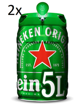 Heineken Cerveza Lager, 2 x 5000ml por 26,59€