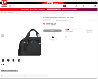 Mochila Notebook New Briz 4Xt Negro 15" M Xtrem por solo $15.000