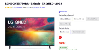 LG 43QNED756RA - 43 inch - 4K QNED - 2023 voor €379 bij Bol