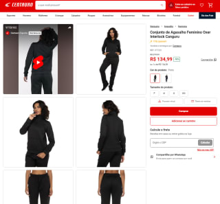 Conjunto Feminino da Oxer, modelo Interlock Canguru - R$ 134,99