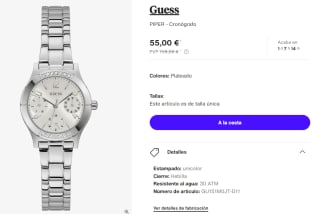 Reloj Cronografo de Mujer Guess PIPER por 55€