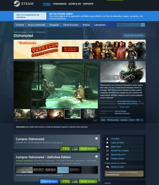 Juego Dishonored Steam por 2,49€