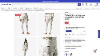 Wedze BL500 Pantalón Térmico Interior de Esquí y Nieve Mujer por 7,65€