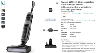 Rowenta GZ5036 X-Clean 4 draadloze dweil/stofzuiger voor €255,99 bij Amazon