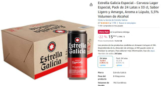 Pack 24 latas Estrella Galicia Especial por 12,99€