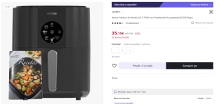 Azorex Freidora Sin Aceite 5,5L 1700W Pantalla táctil por 35,19€ (cuenta nueva por 23,19€)