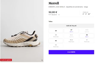 Zapatillas de Trekking para Mujer Merrell EMBARK LACE SHIELD por 52€