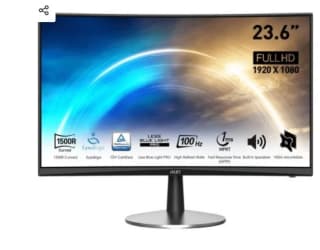 Monitor Curvo de Oficina Full HD de 23,6'' m arca MSI Pro MP2422C por 94€