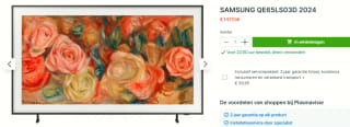 Samsung The Frame QLED (2024) 65" Wit voor €1.577 bij Plasmavisie