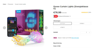 Govee RGBIC Curtain Lights met 520 leds voor €76.99 bij Govee