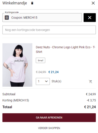 15% korting op merch bij Impericon