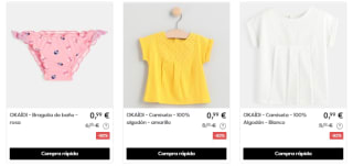 Ropa infantil y mujer Okaïdi desde solo 0,99€ alucina