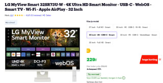 LG MyView Smart 32SR73U-W 32" TV voor €229 met Bol select