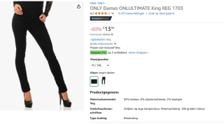 Only Onlultimate Dames Skinny Jeans voor €13,99 bij Amazon