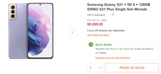 Samsung Galaxy S21 Plus 128GB a $8,099 en Linio