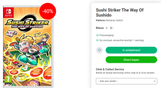 Sushi Striker voor Nintendo Switch voor €3 bij Nedgame