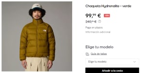 Chaqueta de plumón The North Face Hydrenalite para hombre por 99.99€