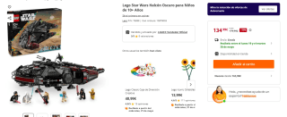 LEGO Star Wars 75389 Halcón Oscuro por 134,99€